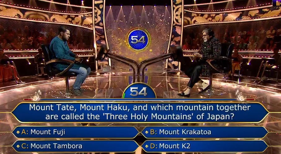 Ques : Mount Tate, Mount Haku, and which mountain together are called the ‘Three Holy Mountains’ of Japan?