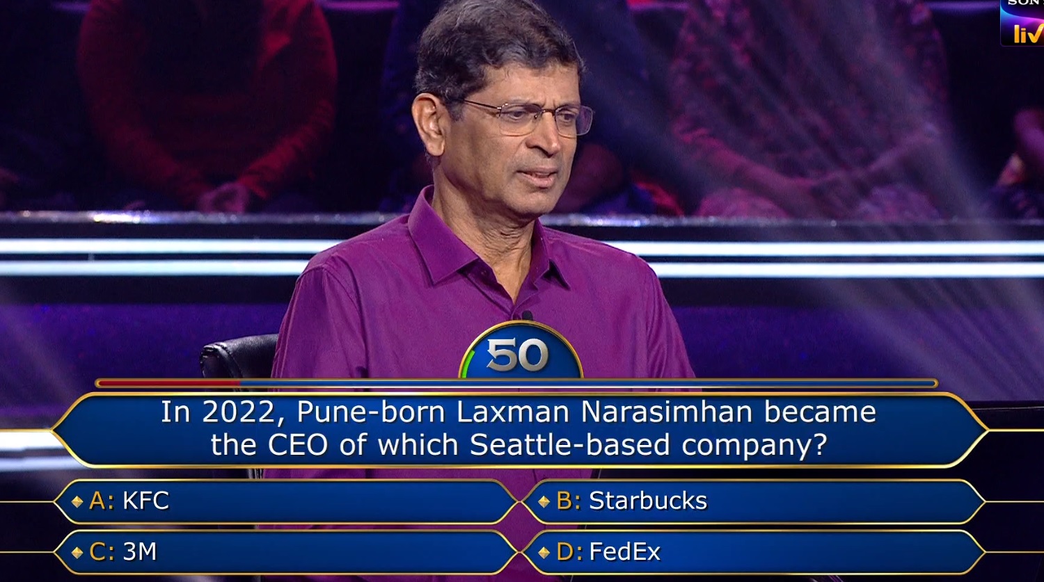 Ques : In 2022, Pune-born Laxman Narasimhan became the CEO of which Seattle-based company?