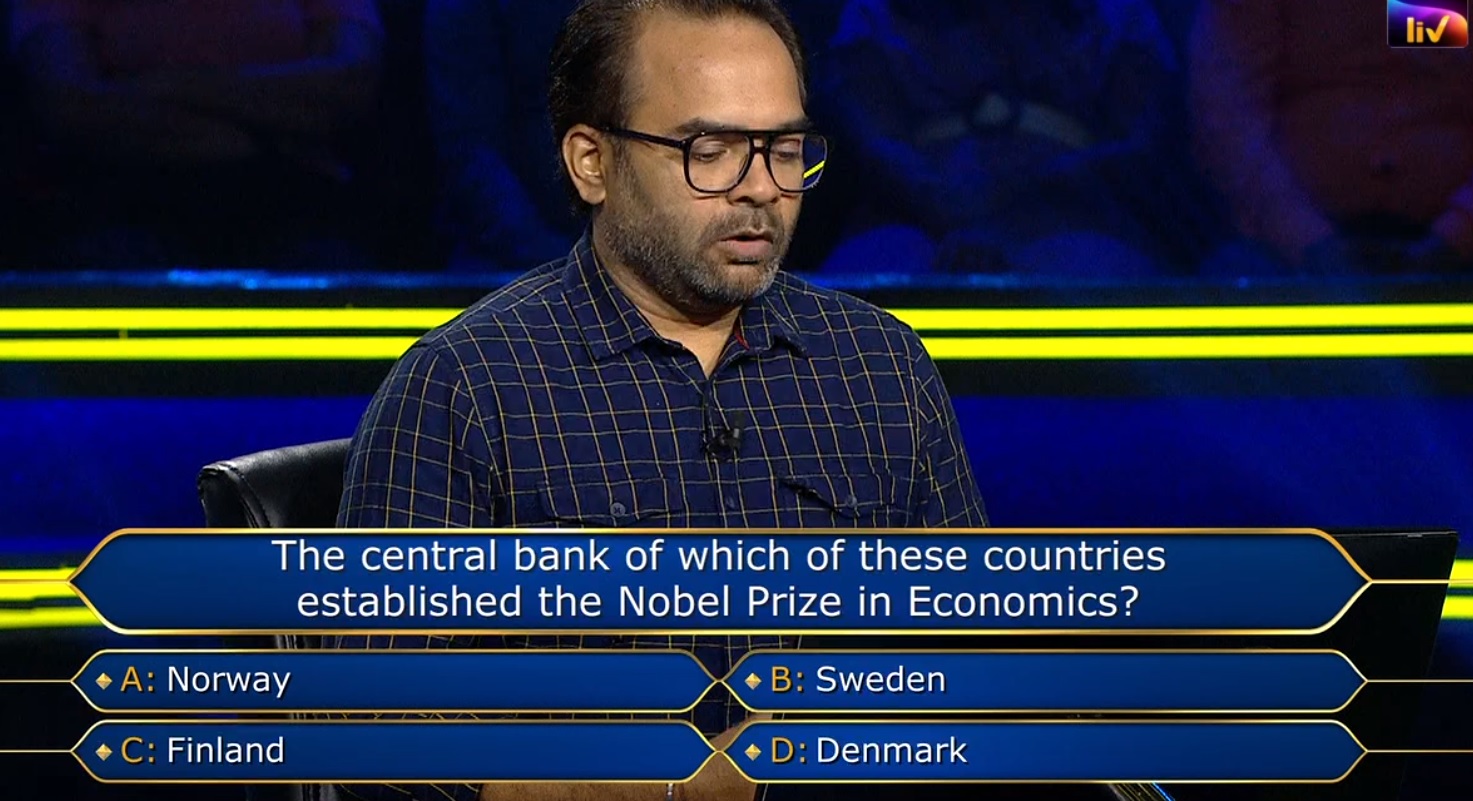Ques : The central bank of which of these countries established the Nobel Prize in Economics?