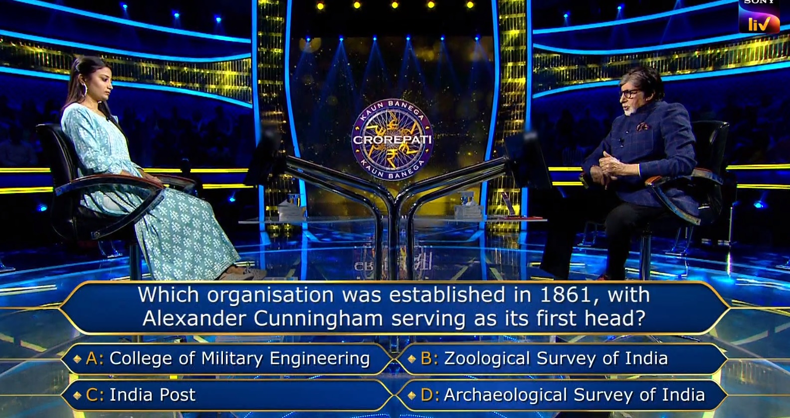 Ques : Which organisation was established in 1861, with Alexander Cunningham serving as its first head?