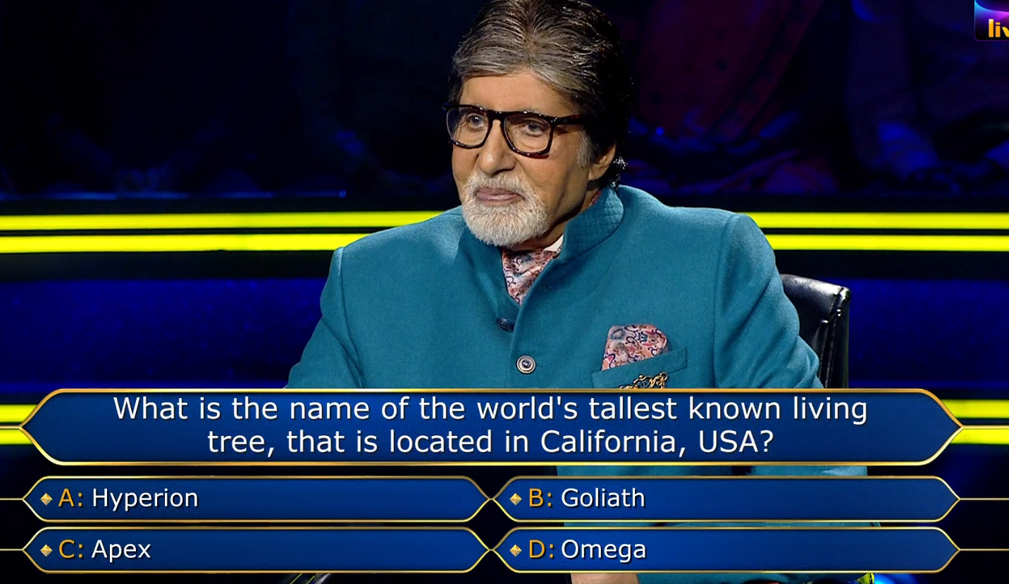 Ques : What is the name of the world’s tallest known living tree, that is located in California, USA?
