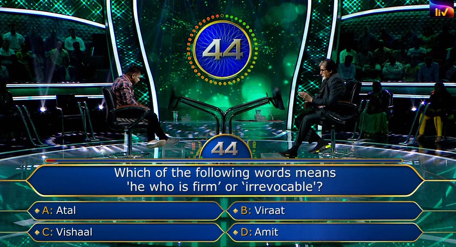 Ques : Which of the following words means ‘he who is firm’ or ‘irrevocable’?