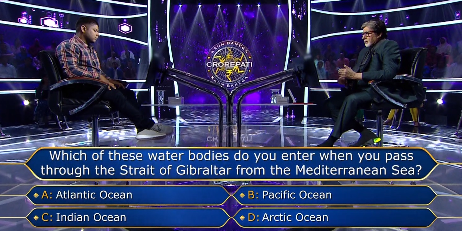 Ques : Which of these water bodies do you enter when you pass through the Strait of Gibraltar from the Mediterranean Sea?