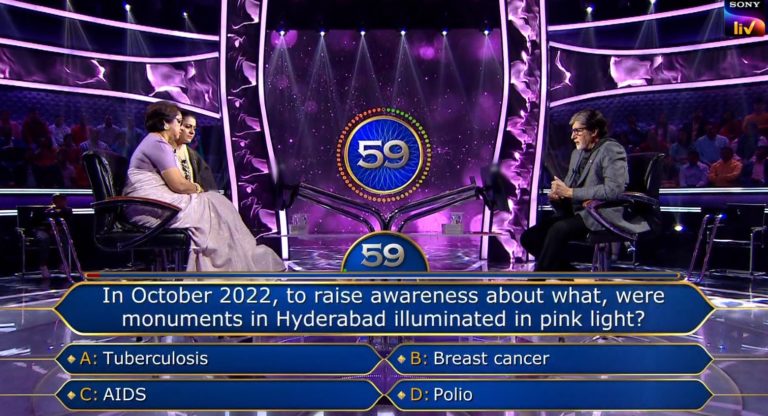 Ques : In October 2022, to raise awareness about what, were monuments in Hyderabad illuminated in pink light?