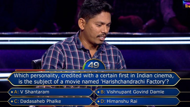 Ques : Which personality, credited with a certain first in Indian cinema, is the subject of a movie named ‘Harishchandrachi Factory’?