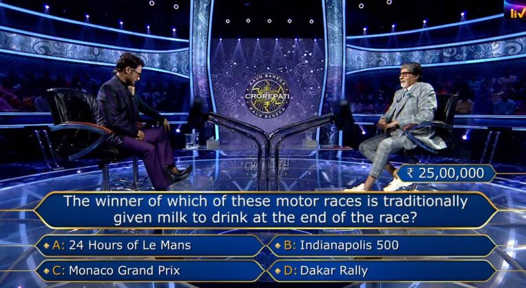 Ques : The Winner of which of these motor races is traditionally given milk to drink at the end of the race?
