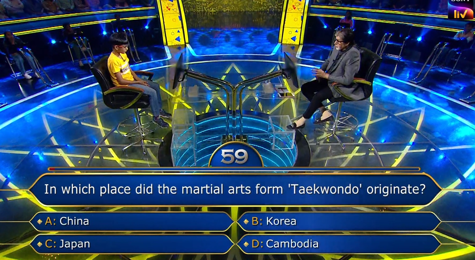 Ques : In which place did the Martial arts form ‘Taekwondo’ originate?