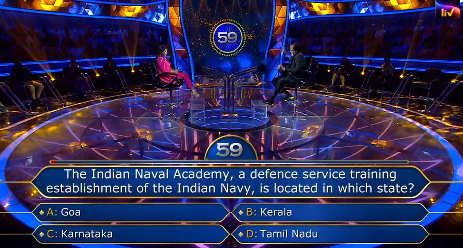 Ques : The Indian Naval Academy, a defence service training establishment of the Indian Navy, is located in which state?