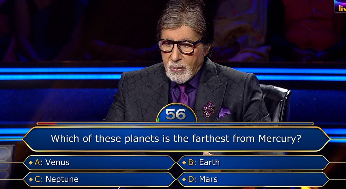 Ques : Which of these planets is the farthest from Mercury?