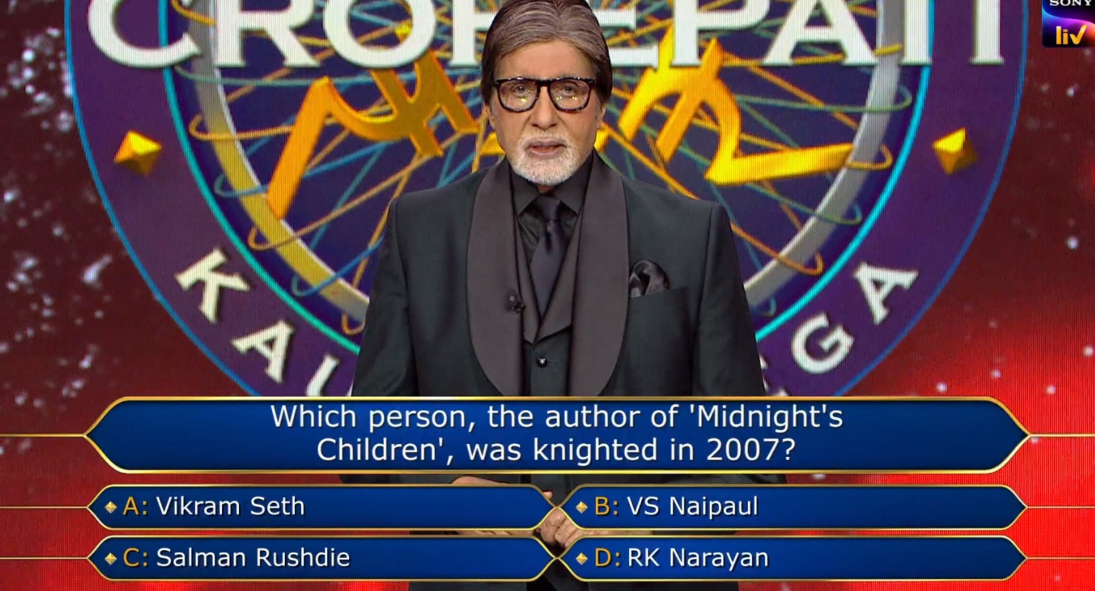 Ques : Which person, the author of ‘Midnight’s Children’, was knighted in 2007?