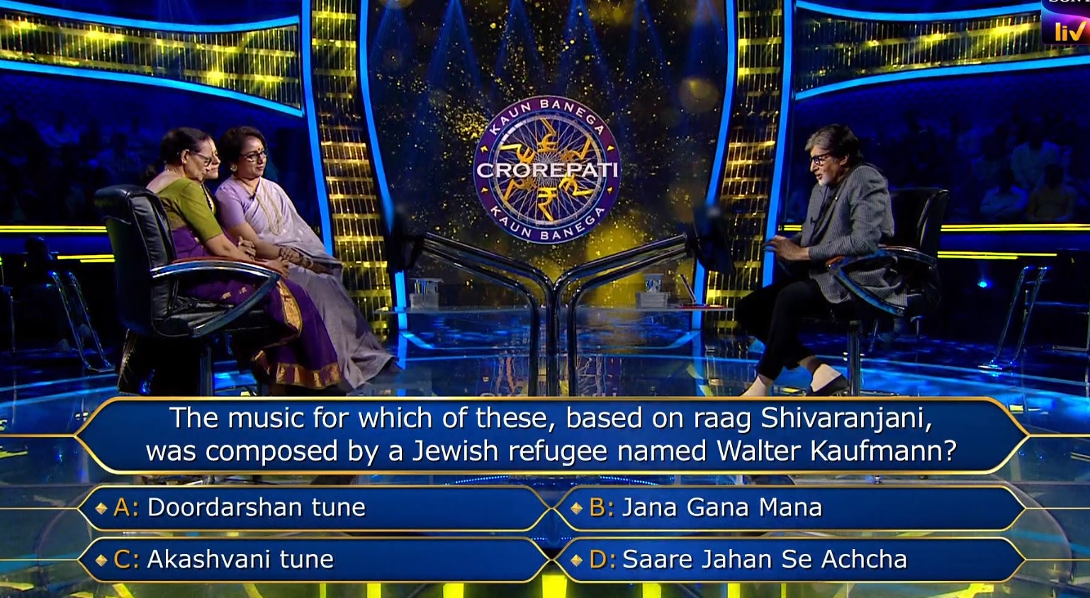 Ques : The music for which of these, based on raag Shivaranjani was composed by a Jewish refugee named Walter Kaufmann?