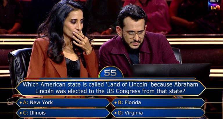 Ques : Which American state is called ‘Land of Lincoln’ because Abraham Lincoln was elected to the US Congress from that state?