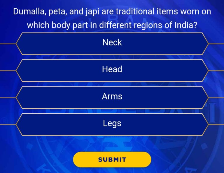KBC 15 Registration Question No 4 Dated 2nd May 2023 – Answer Now to Participate