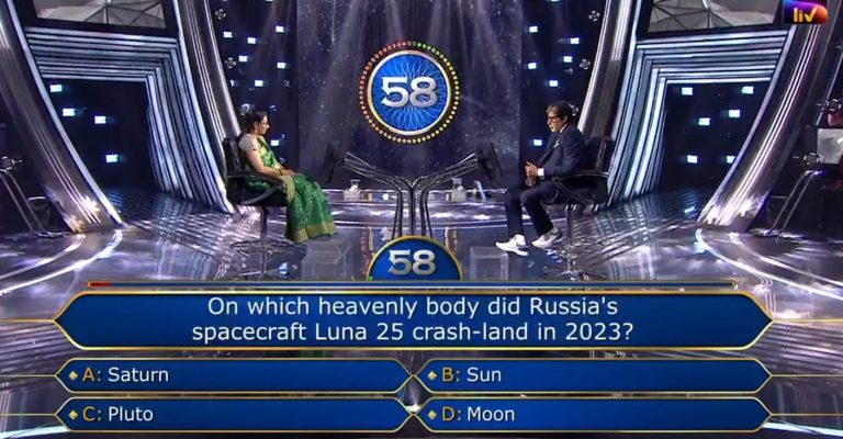 Ques : On which heavenly body did Russia’s spacecraft Luna 25 crash-land in 2023?