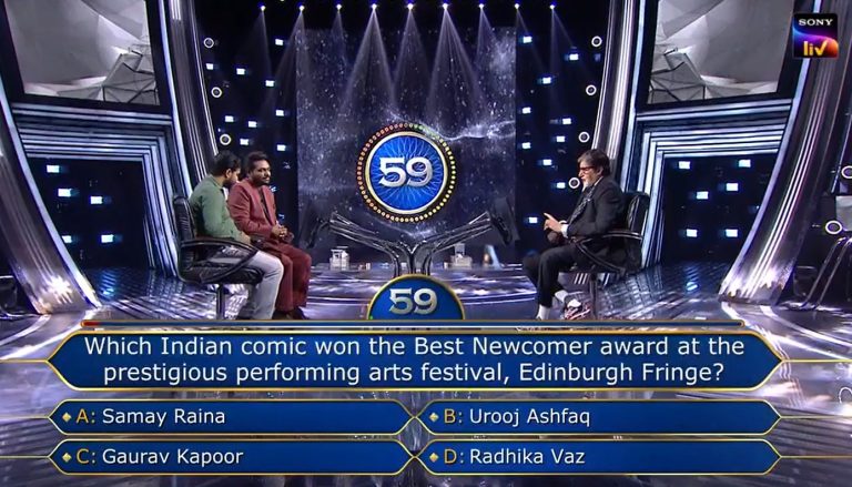 Ques : Which Indian comic won the Best Newcomer award at the prestigious performing arts festival, Edinburgh Fringe?